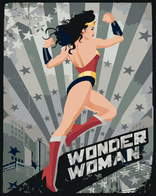 Zuty - Paint by Numbers - WONDER WOMAN STAR IV, 40x50 cm