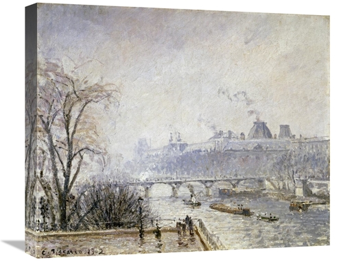 Global Gallery GCS-267018-22-142 22 in. The Louvre & the Seine from th