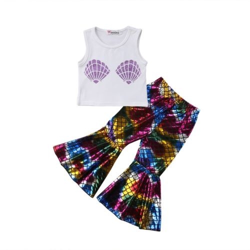 Toddler Kids Baby Girls Mermaid Vest Tops