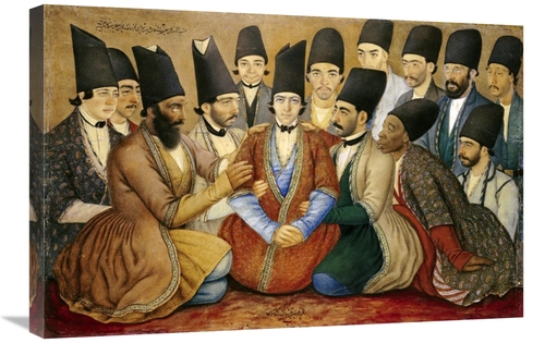 Global Gallery GCS-268180-30-142 30 in. A Young Qajar Prince & His Ent