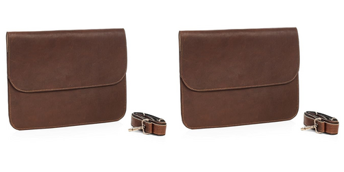 Geneuine leather Laptop Office Bag PACK OF 2 (Size-14INCH) (Color-DARK