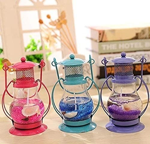 Option Gallery Metal Gel Filled Hanging Candle Lantern for Diwali,