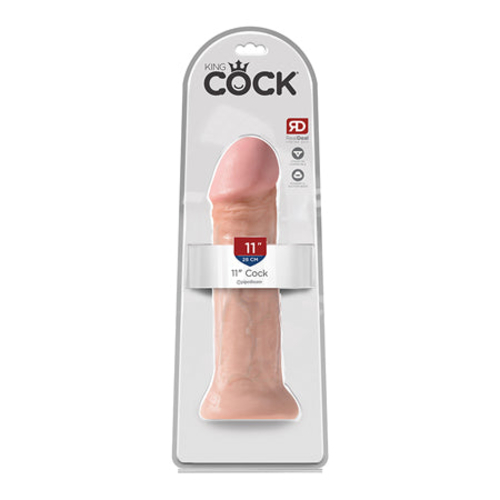 Pipedream King Cock 11 in. Cock Realistic Dildo With Suction Cup Beige