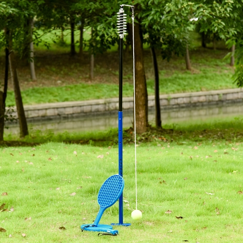 Soozier Outdoor Tennis Training Set Height Adjustable Steel Pole w/