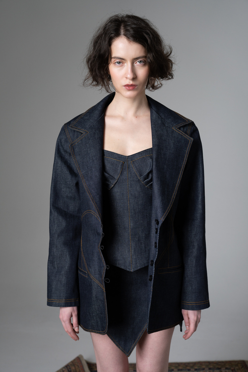 Main Broken heart denim blazer image