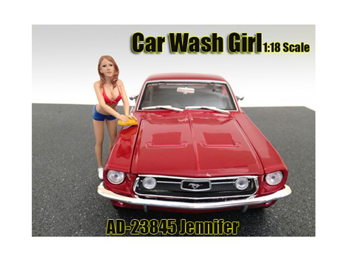 Car Wash Girl Jennifer Figurine for 1/18 Scale Models by American