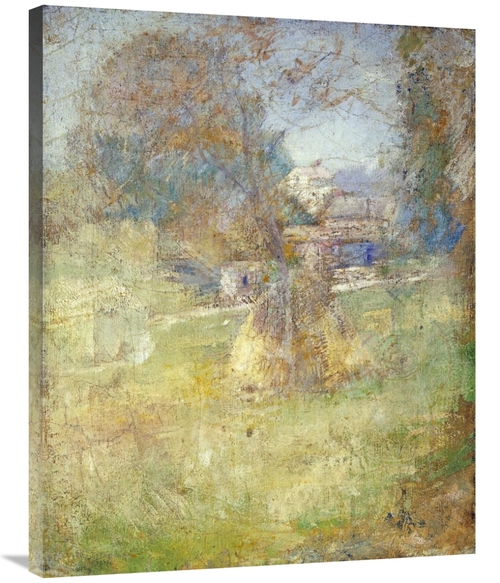 Global Gallery GCS-268599-36-142 36 in. Landscape with Haystack Art Pr