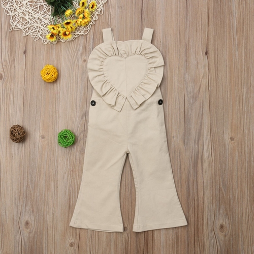 Kids Baby Girls Bib Pants Overalls Sleeveless