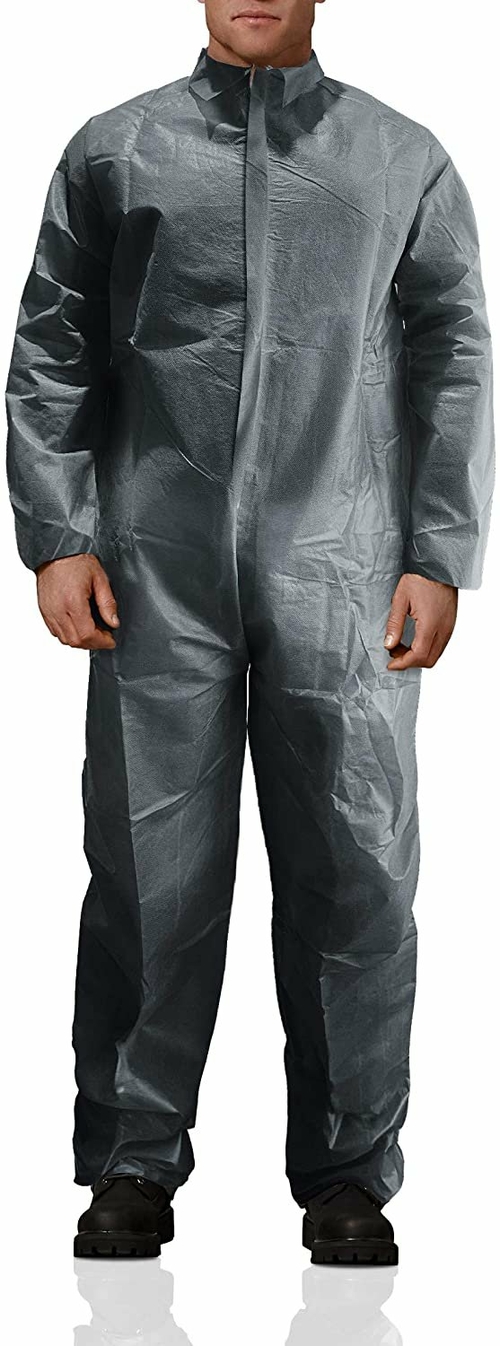Disposable Coveralls for Men and Women 3X-Large, Gray Hazmat Suits