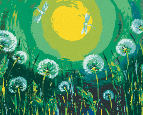 Paint by Numbers - DANDELIONS AND DRAGONFLIES
