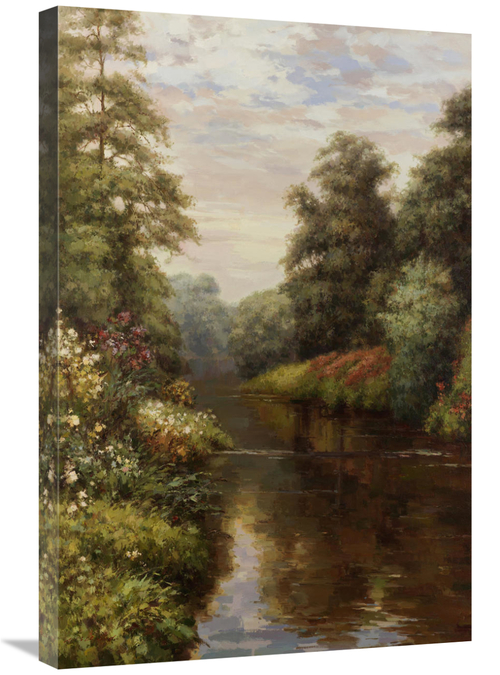 Global Gallery GCS-132429-2030-142 20 x 30 in. Flowers on the Bank Art