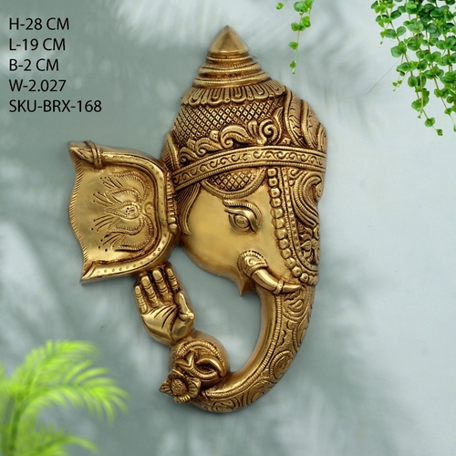 11" BRASS PAGDI GANESHA