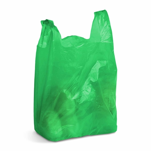 Pack of 1000 Green T-Shirt Plastic Bags 10 x 5 x 18. Carry-Out Bags