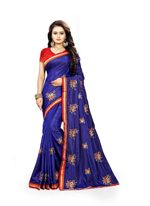 Blue Color Sana Silk  Saree