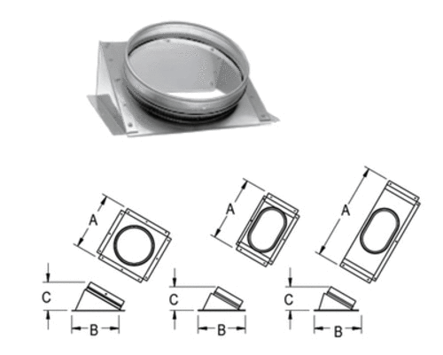 Dura-Vent 4681 6'' DuraLiner 30 Degree Round Stove Connector