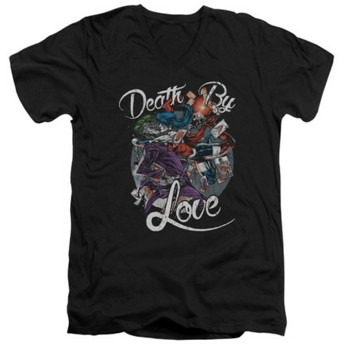 Trevco Batman-Death By Love - Short Sleeve Adult 30-1 Tee - Black- Med
