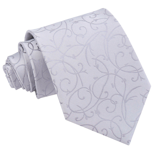 Swirl Classic Tie - Silver