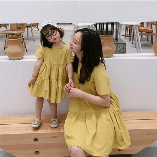 Casual Family Matching Dress Summer Mother