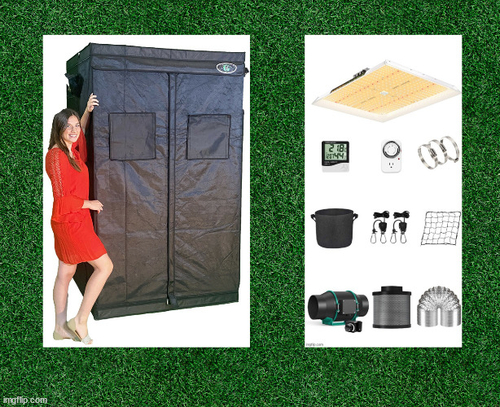 4'x4' Hydroponics Grow Tent Kit - 16 Plant