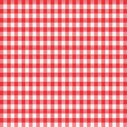 Magic Cover 6739452 52 x 52 in. Red & White Checkered Plastic Tableclo