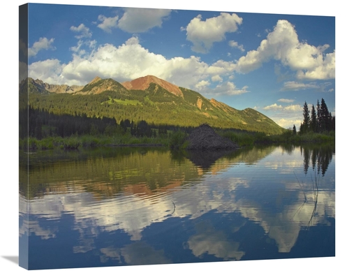 Global Gallery GCS-396683-30-142 30 in. Avery Peak Reflected in Beaver