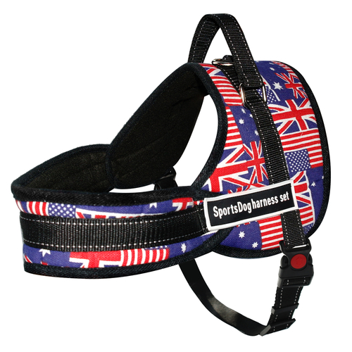 Durable Large Dog Harness Vest Reflective Nylon