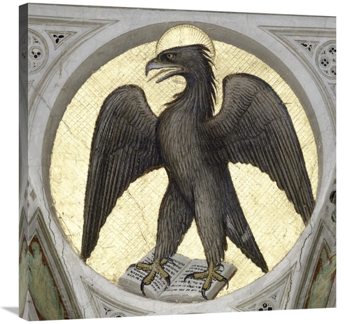 30 in. Saint John As An Eagle Art Print - Giusto De Menabuoi