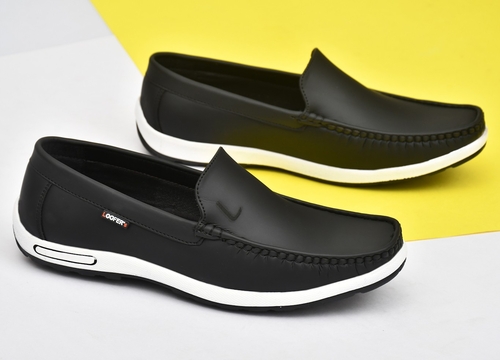 Men loafers shoes stylish juti boys  (Size-UK-9) (Color-BLACK)