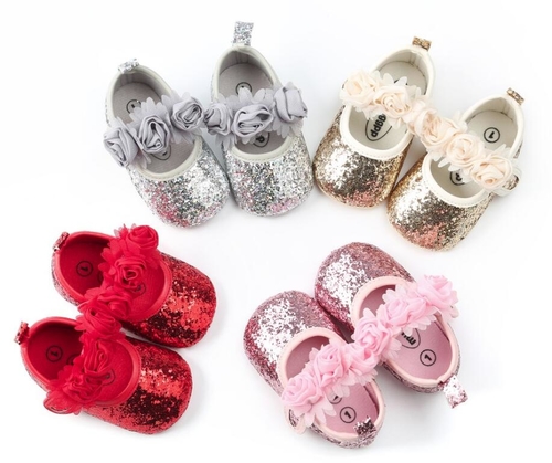 Fashion Baby Girls shoes bling PU Leather Newborn