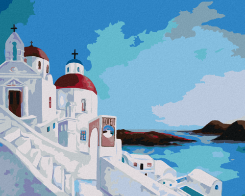 Paint by Numbers - SEA VIEW FROM THE GREEK ISLAND