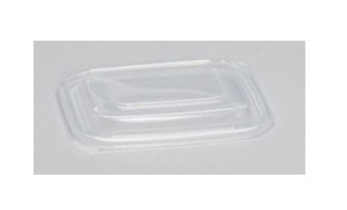 Genpak FPR916 CPC 0.75 in. Rectangular Container Plastic Lid, Tran