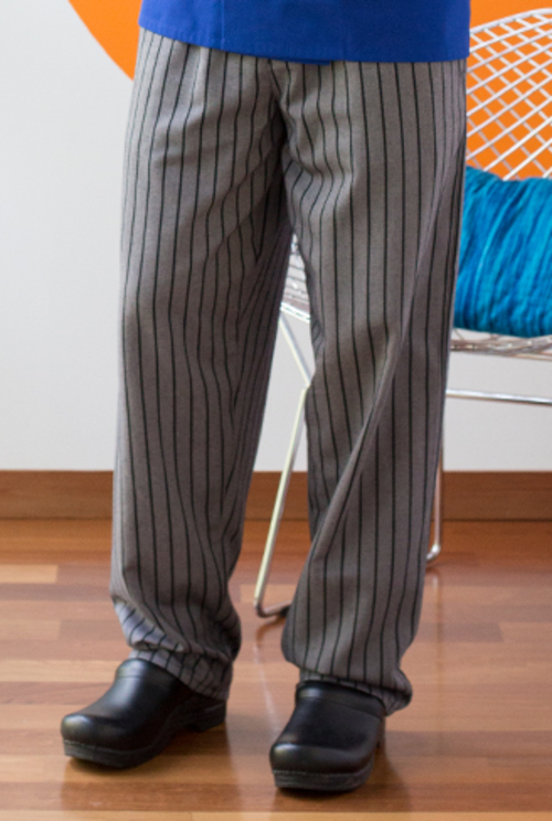 Black & Grey Chevron Stripe Baggy Pant, Large