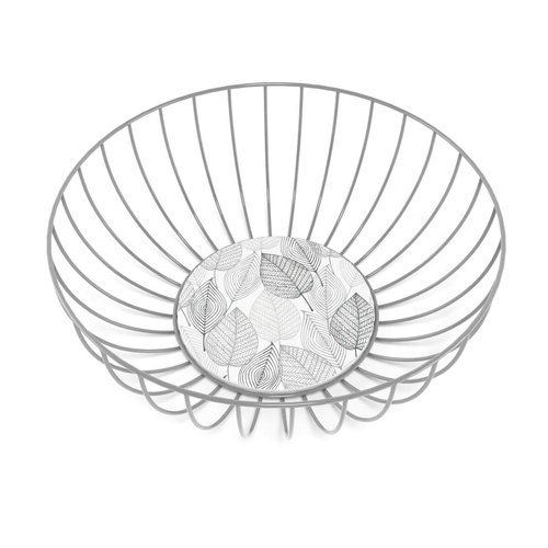 Wire Basket Versa Gardee Metal Steel MDF Wood (28 x 11 x 28 cm)