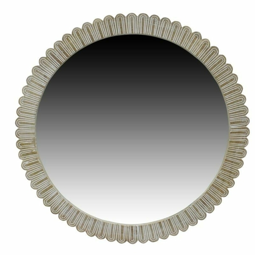 Wall mirror DKD Home Decor Natural Wood Crystal Mango wood Colonial