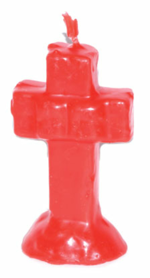 4 1/4" Red Cross candle