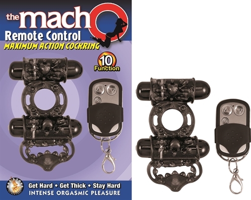 The Macho Remote Control - Cock Ring - Black