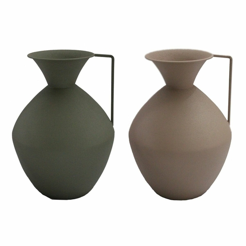 Vase DKD Home Decor Pink Aluminium 22 x 22 x 30 cm (2 Units)