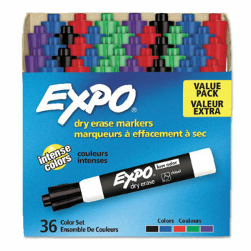 Sanford Ink 1921061 Low Odor Dry Erase Marker- Chisel Tip - Assorted