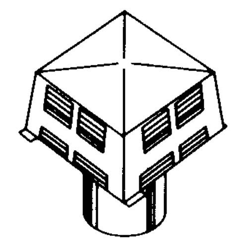 Superior ET-8DM-K 8 in. Square Top - Painted Black