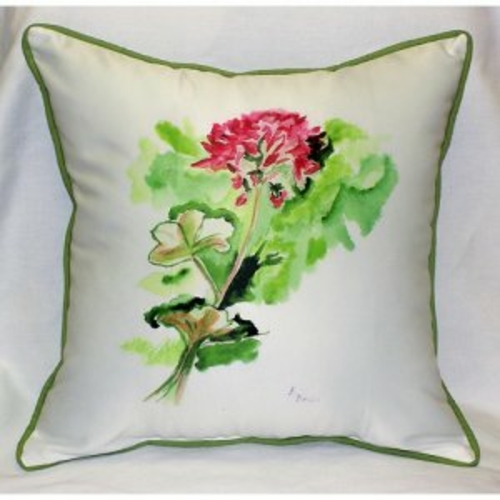 Betsy Drake ZP199 Geranium Throw Pillow- 22 x 22 in.