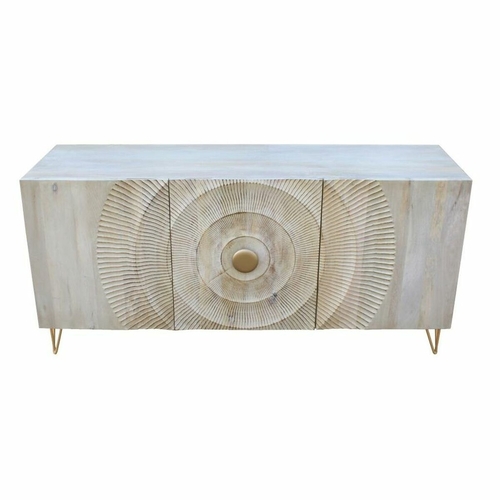 Sideboard DKD Home Decor 160 x 45 x 75 cm Golden Metal White Mango