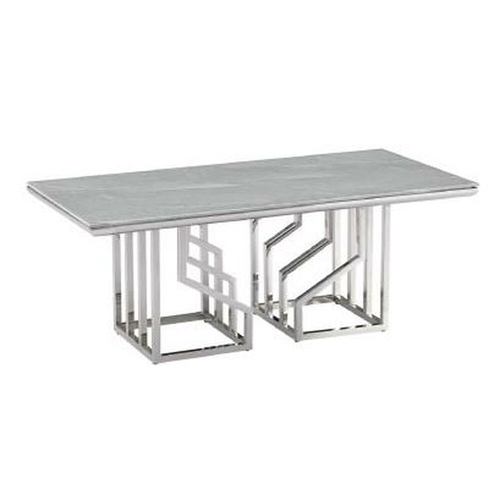 Centre Table DKD Home Decor White Silver Crystal Steel 120 x 60 x 40