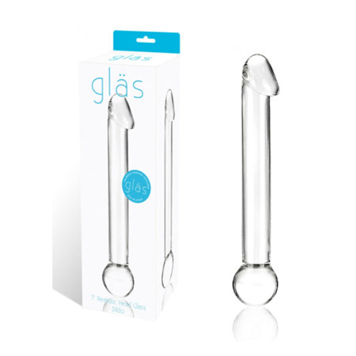 Glas 7 in. Realistic Head Glass Dildo