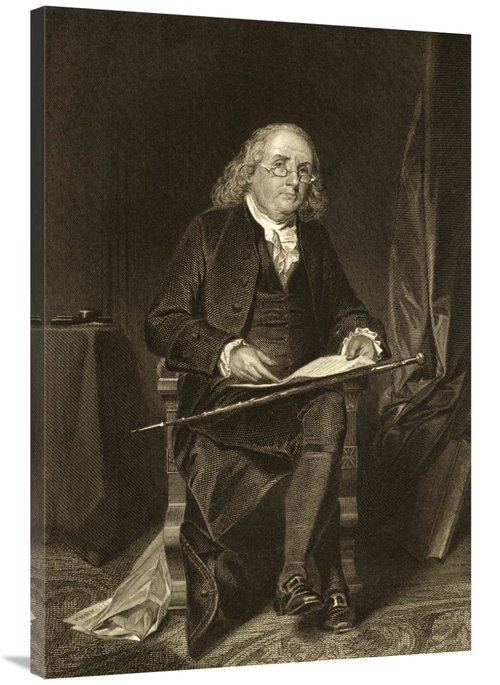 Global Gallery GCS-280688-40-142 40 in. Benjamin Franklin - 1706-1790 