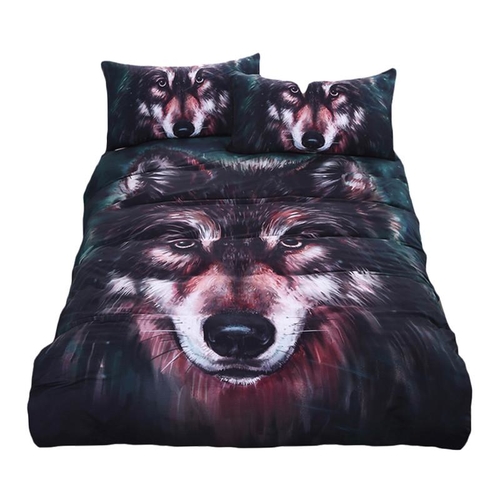 Wolf Bedding Set Painting 3D Vivid Duvet Cover