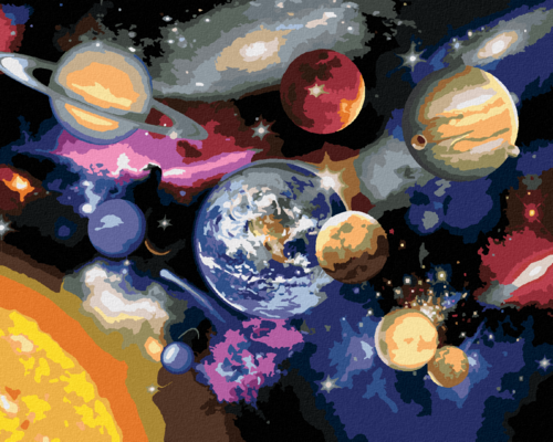 Paint by Numbers - PLANETS OF THE SOLAR SYSTEM (HOWARD ROBINSON)