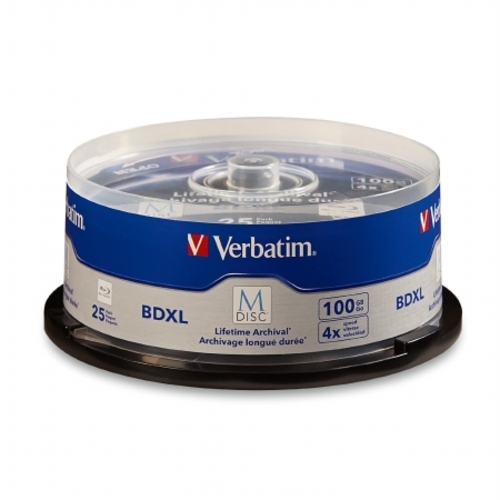 Verbatim 98914 M-Disc BDXL 100GB 4X with Branded Surface Spindle