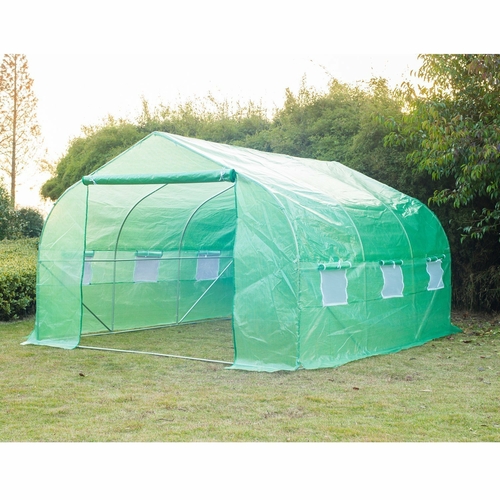 Outsunny Outdoor Greenhouse 11.5' x10' x 6.7' Walk-in Greenhouse