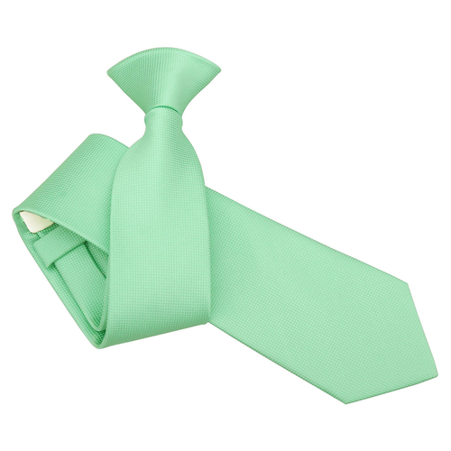 Solid Check Clip On Slim Tie - Mint Green