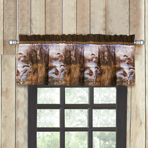 VISI-ONE - Duck Approach - Forest Theme - Rustic Valance For Window